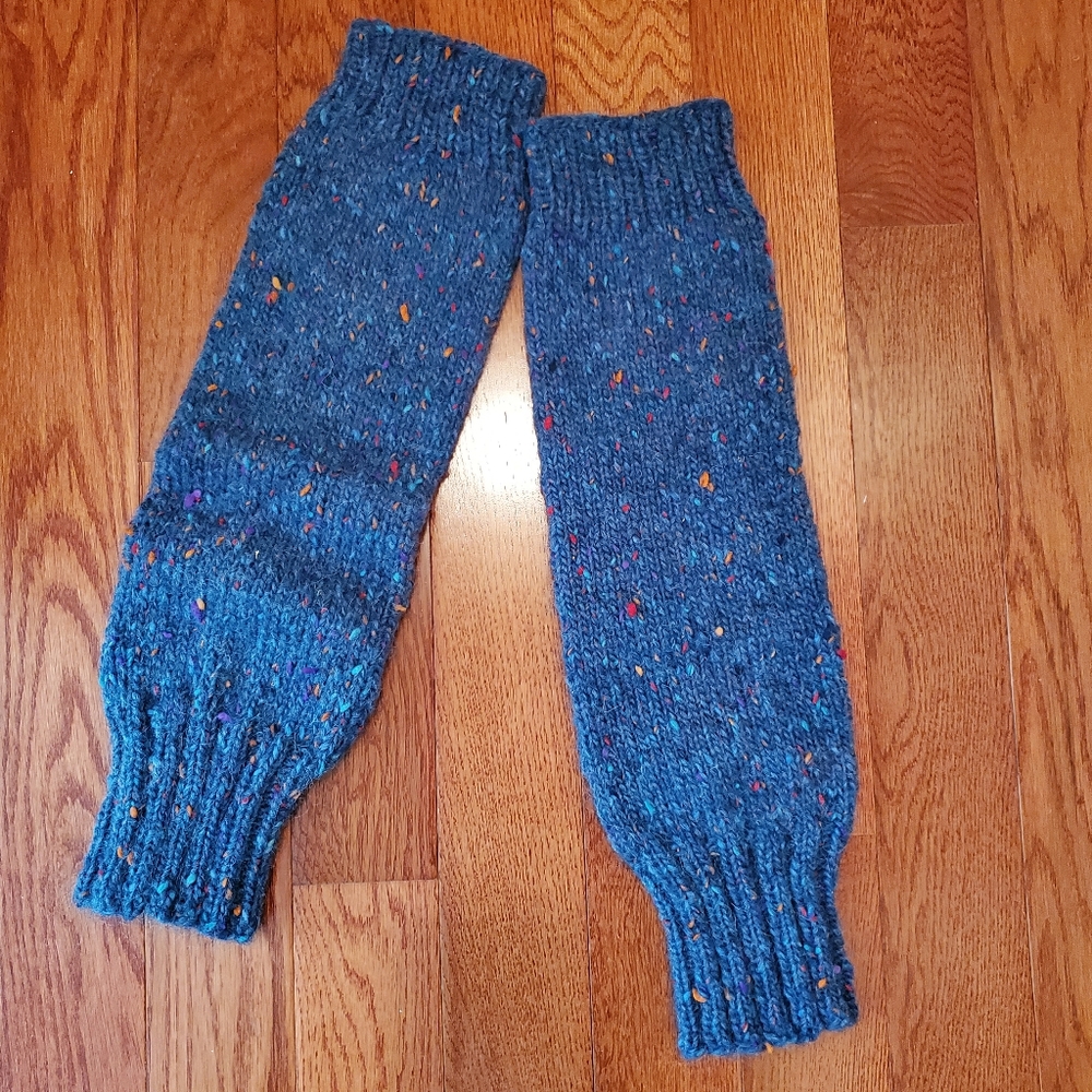 Hand knit leg warmers